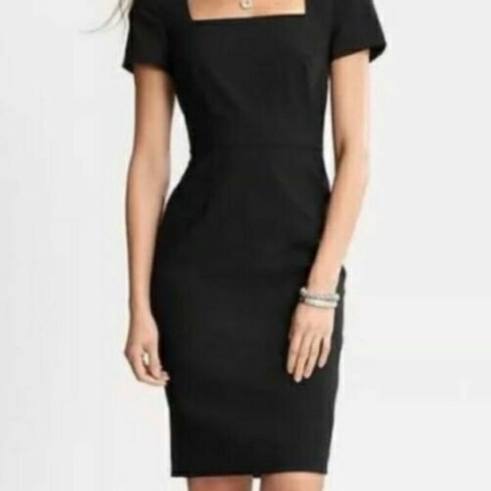 Babana Republic black short sleeve black dress